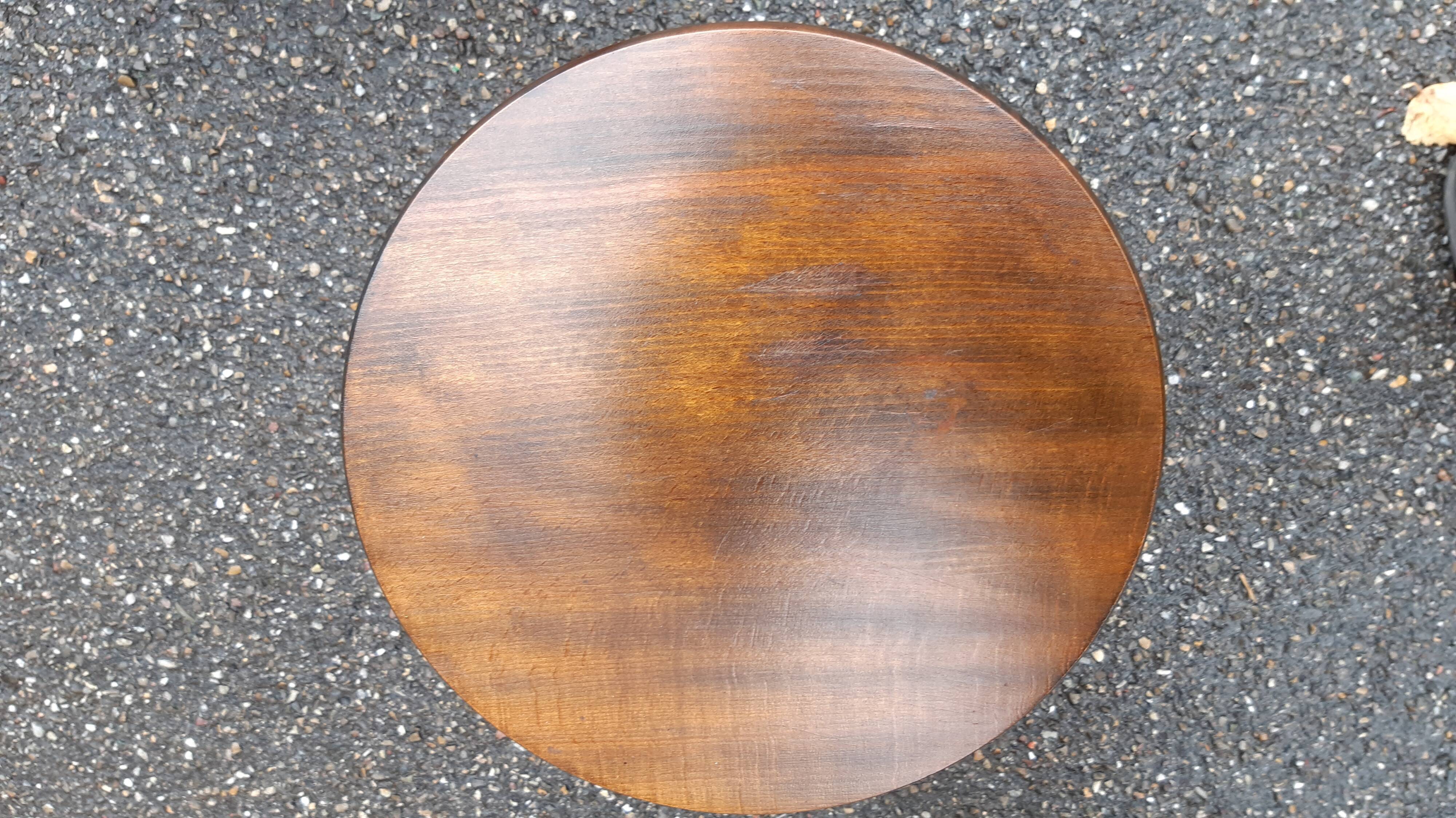 Pair of twisted tripod stools