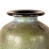 Art Deco vase, in green glazed stoneware, Roger Guérin 1930.