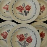 6 deep plates in earthenware digoin sarreguemines. model cannes.