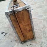 Old waxed wooden suitcase