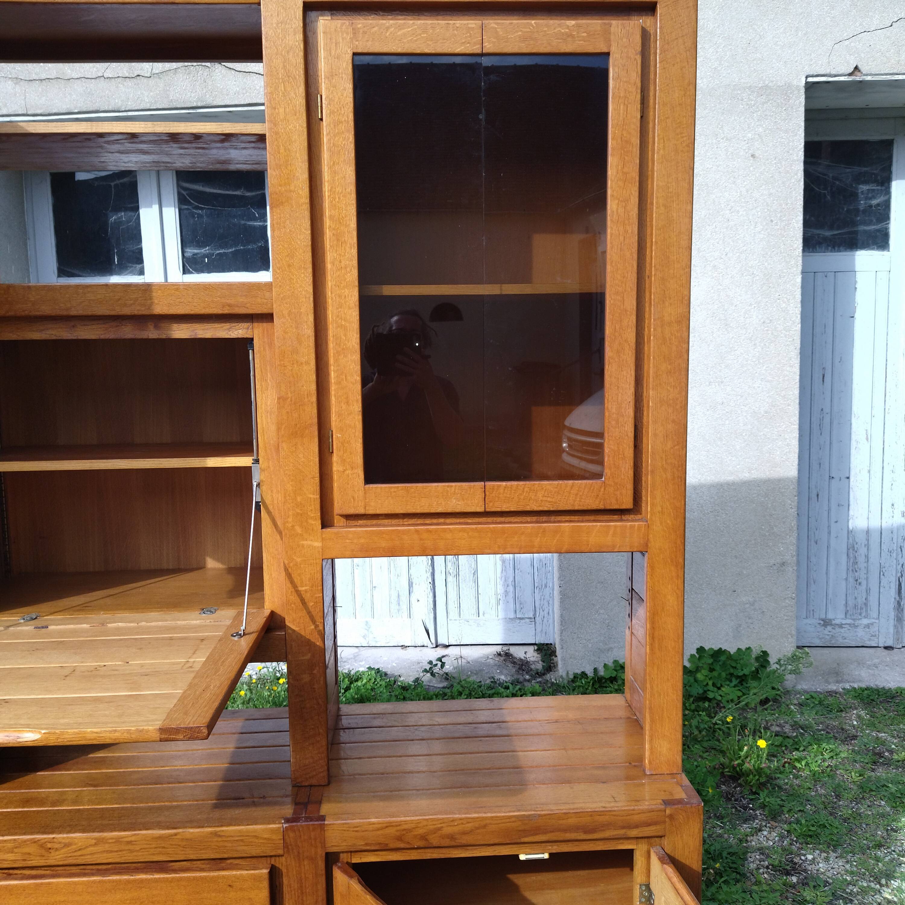 buffet living dresser 70s elm deco chalet Maison Regain