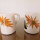Orangeade set in cracked ceramic, floral pattern from the 60s