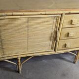 Enfilade en rotin design vintage