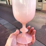 Pale pink opaline goblet glass