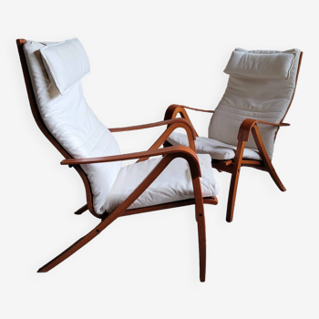 Pair of Scandinavian armchairs by Simo Heikkila for Ikea.