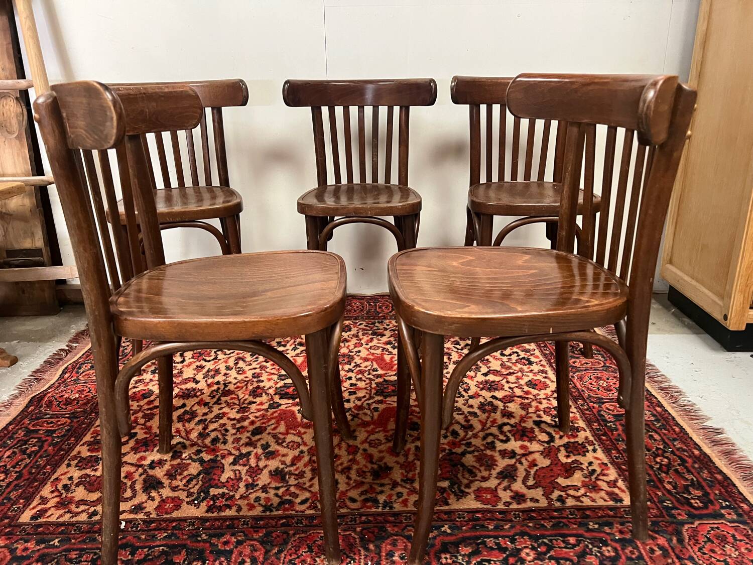 Antique Baumann bistro chairs x 5