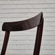 1960s, Danish design by Ole Wanscher, set of 4 Danish dinning chairs, mahogany wood, reupholstered.
