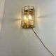 Italian brass wall lights, 1980s