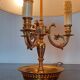 3 Empire-style fire lamp. In gilded bronze, metallic lampshade. Perfect condition.
