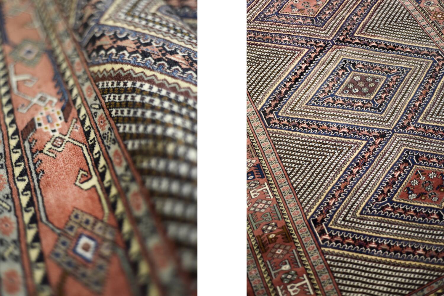 Vintage Hand-Woven Oriental Shiraz Rug, 1960s