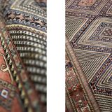 Vintage Hand-Woven Oriental Shiraz Rug, 1960s