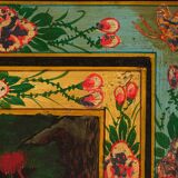 Ancien coffre oriental avec peinture de la guerrière Yang Mulan (c.1900) #9