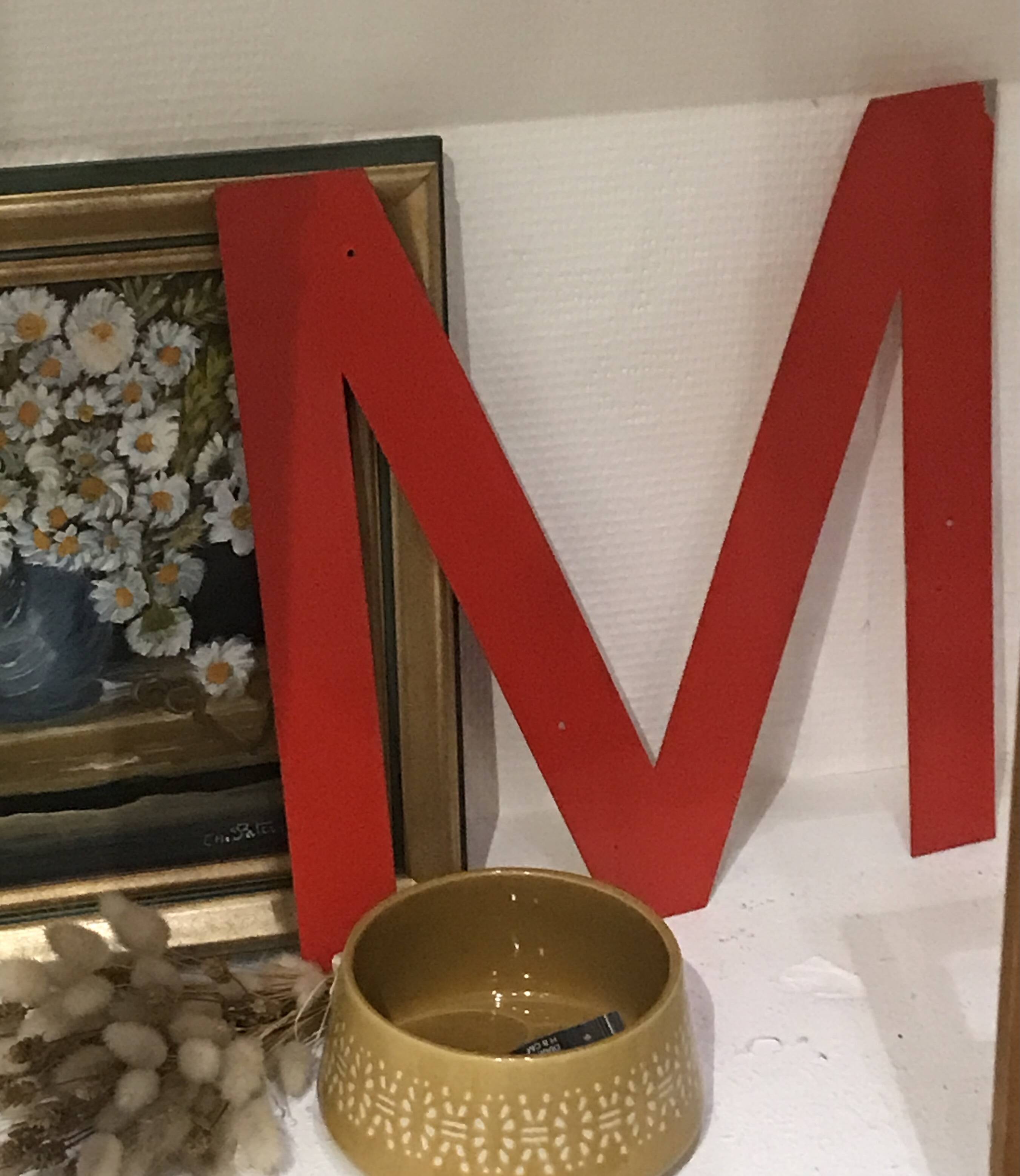 Large vintage metal letters