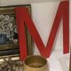 Large vintage metal letters