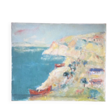 Oil on canvas by matilda ulmu 1917-2007.