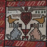 Vintage Turkish rug from Oushak, hand-woven 120x185 cm