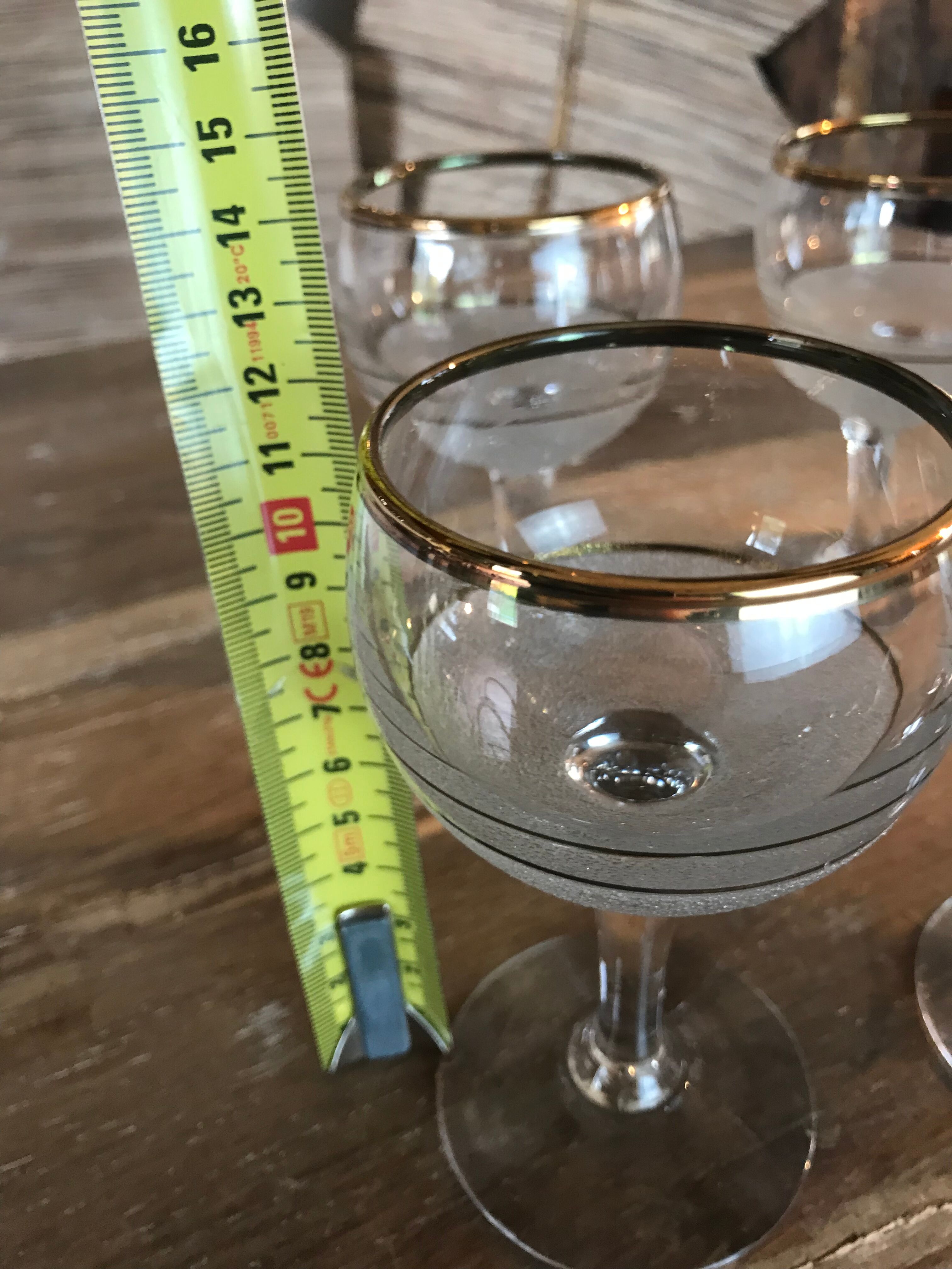 6 glasses balloon bistrot 40/50s