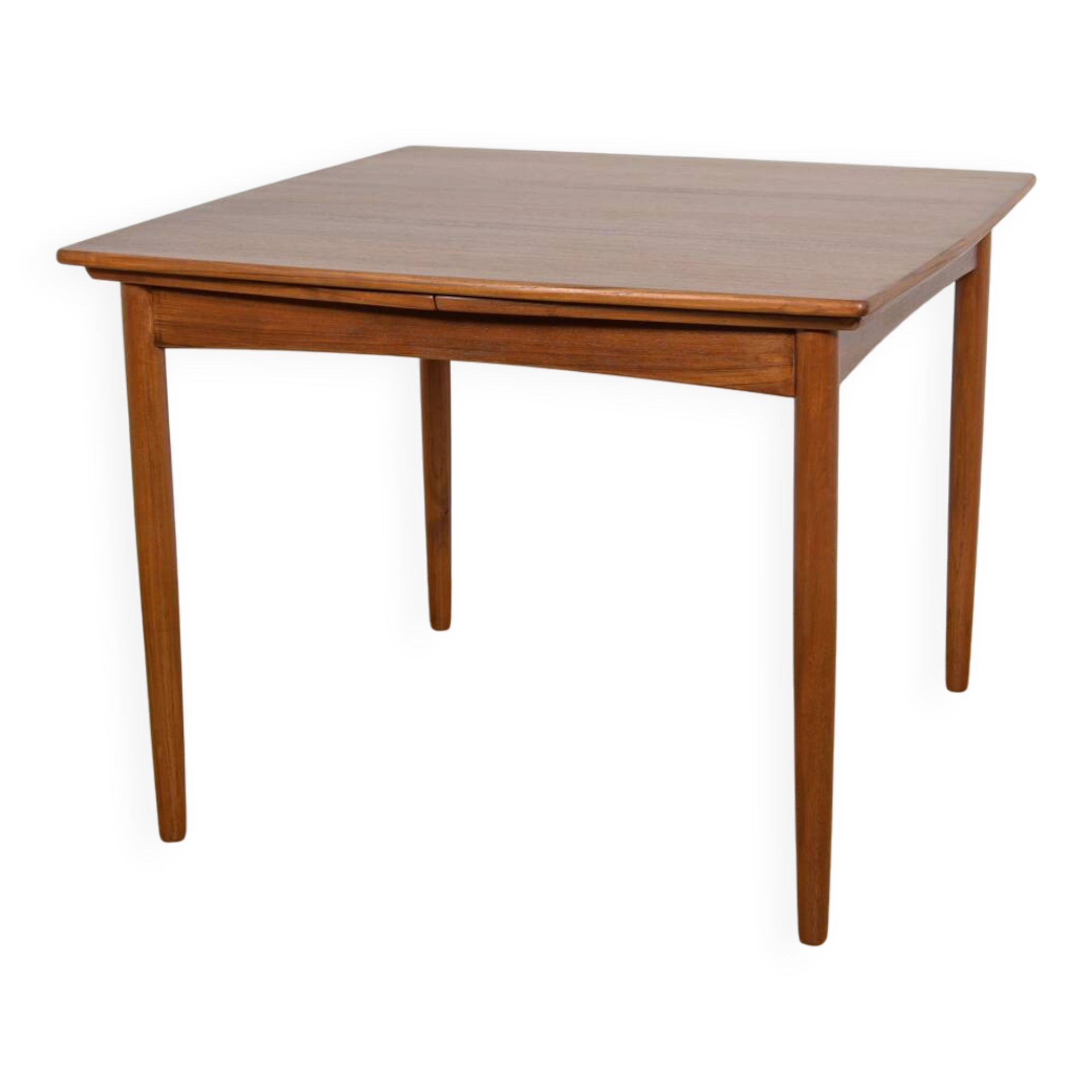 Mid-century square extendable teak dining table, Denmark, 1960s