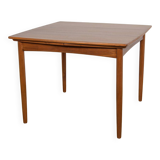 Mid-century square extendable teak dining table, Denmark, 1960s