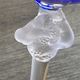 Verre Lalique modèle Roxanne bleu indigot