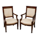 Pair of Empire period armchairs, made of mahogany.