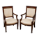 Pair of Empire period armchairs, made of mahogany.