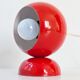 Lampe Space Age en tôle laquée rouge dans le goût de Magistretti, 1960