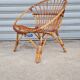 Rattan shell armchair 1960