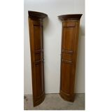 Pair of corners in ash and oak of the nineteenth century