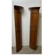 Pair of corners in ash and oak of the nineteenth century