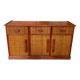 Buffet en bois ornement en rotin
