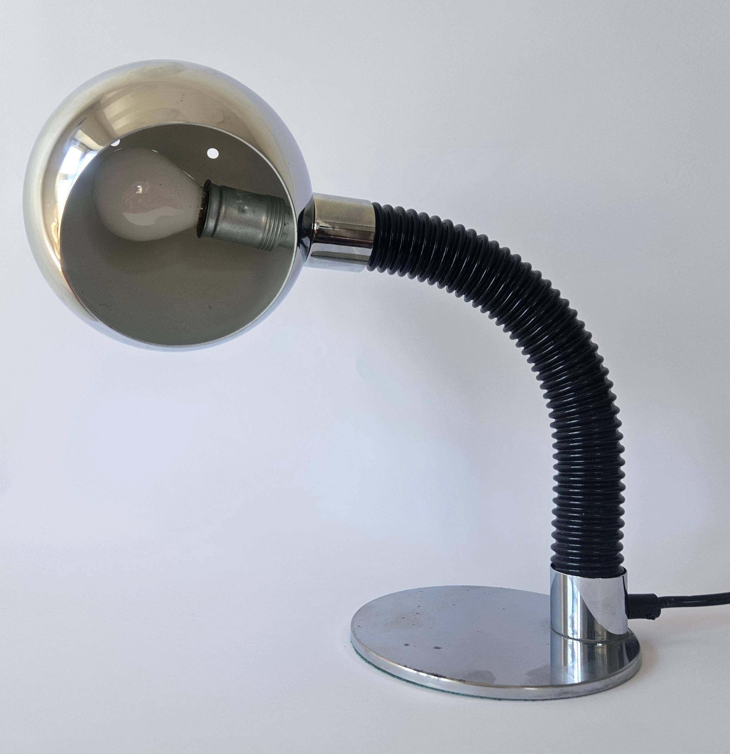 Midcentury Table Lamp Targetti Sankey, Space Age, Italy, 1970s