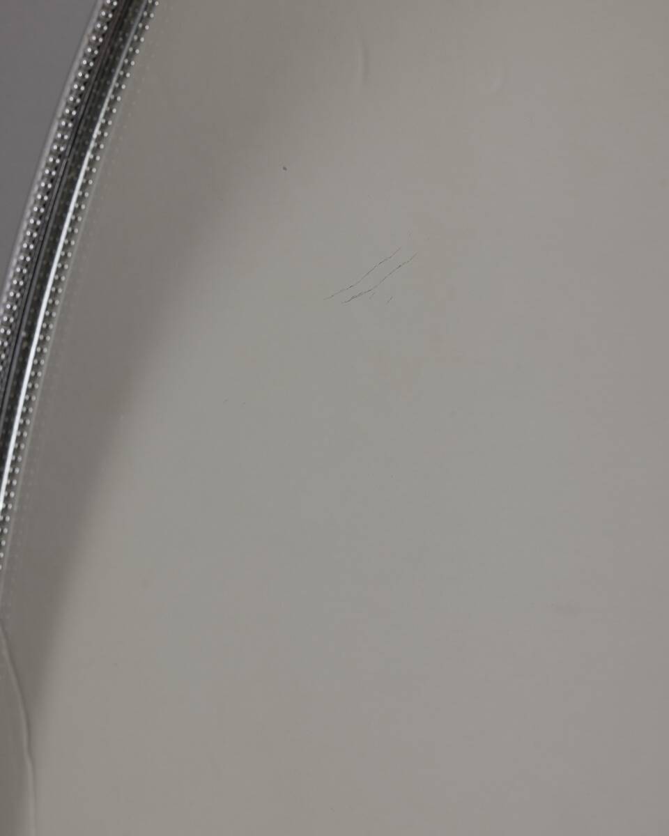 Vintage 70s wall mirror chrome metal Italian design