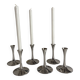 Set of 6 metal candle holders AMC vintage Space Age style