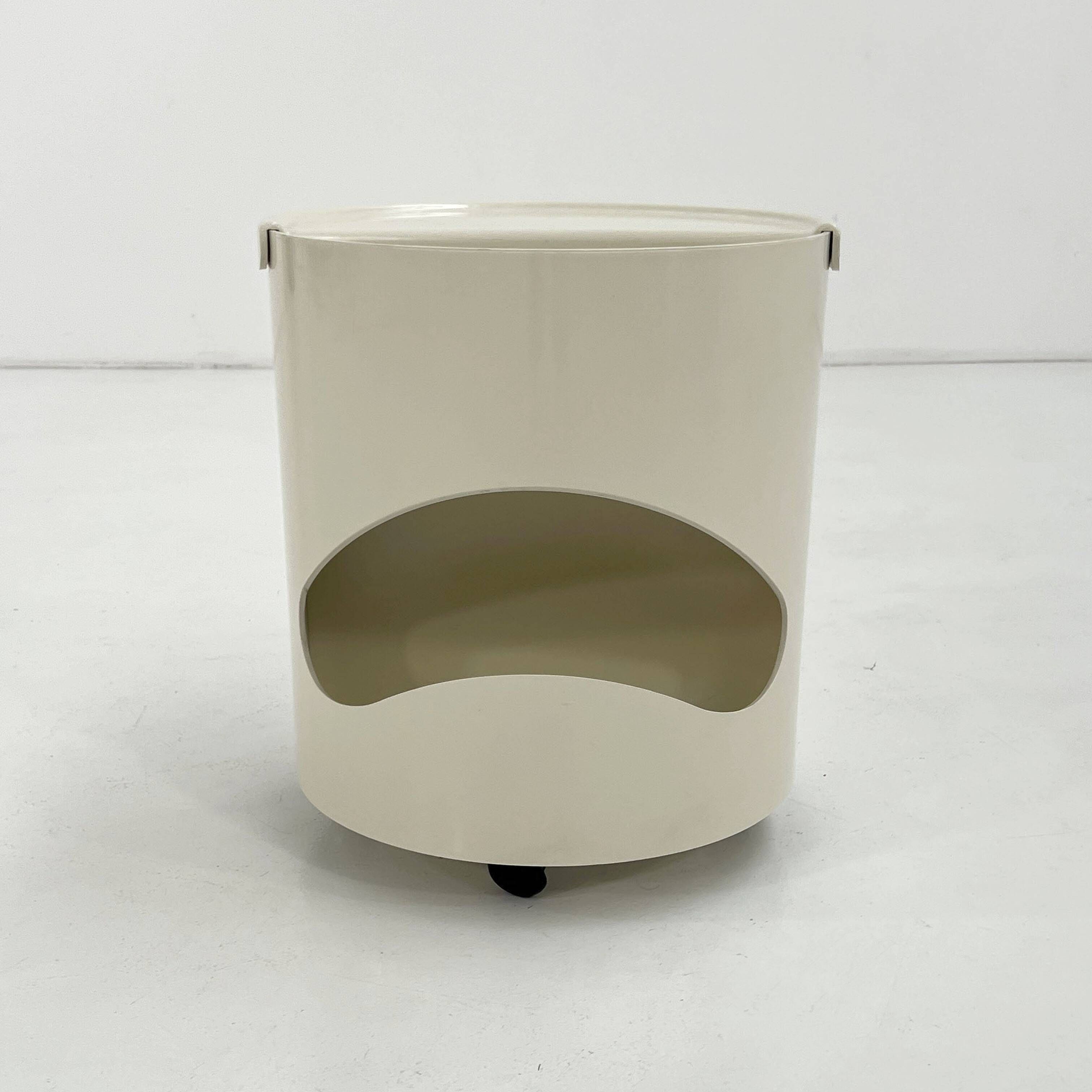 Table d'appoint Robo blanche par Joe Colombo pour Elco, 1970