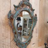 Venetian style weathered wooden mirror