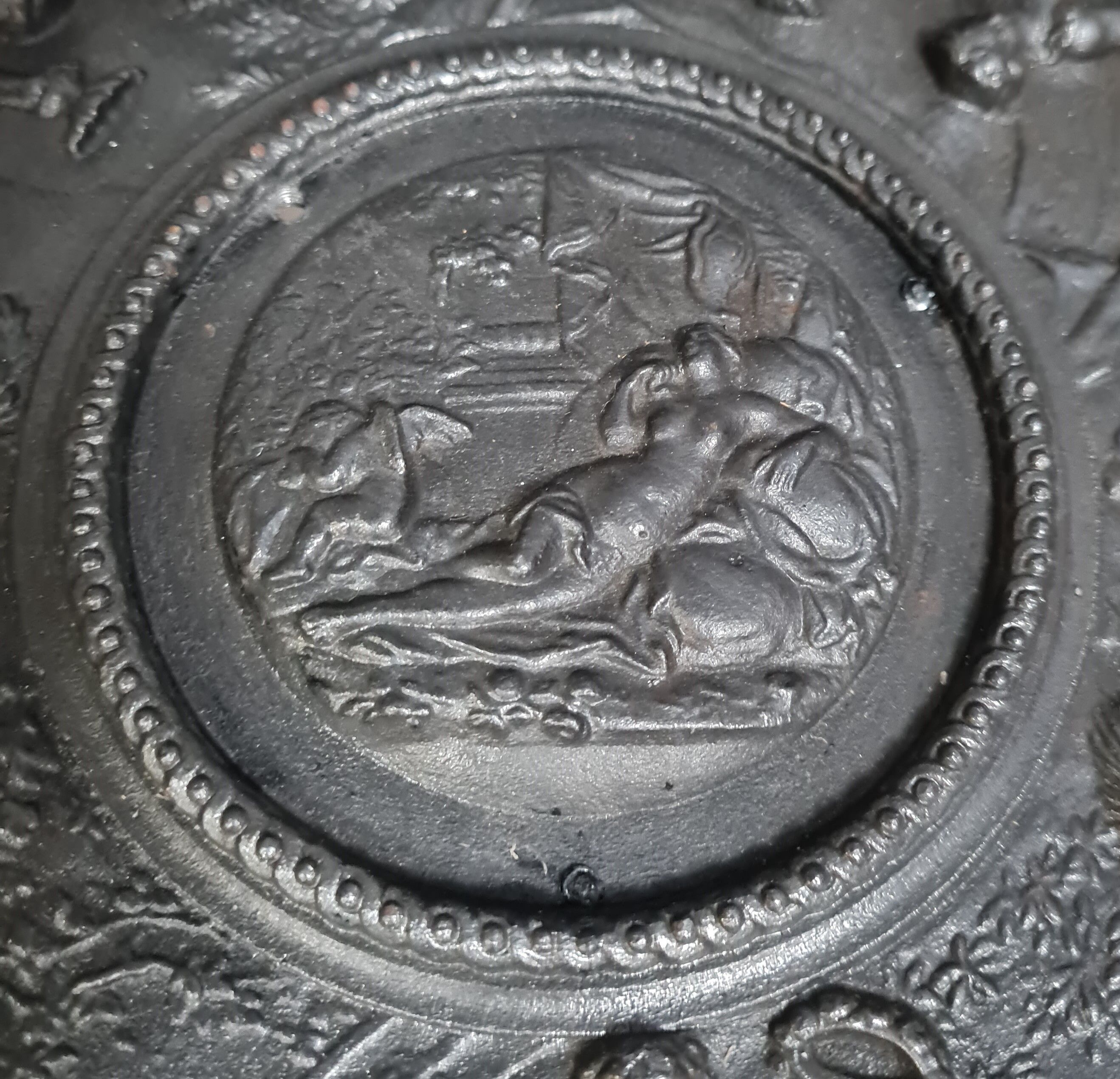 Cast iron pedestal table Napoleon III period around 1850