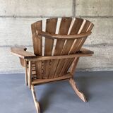 2000s pine Adirondack armchair