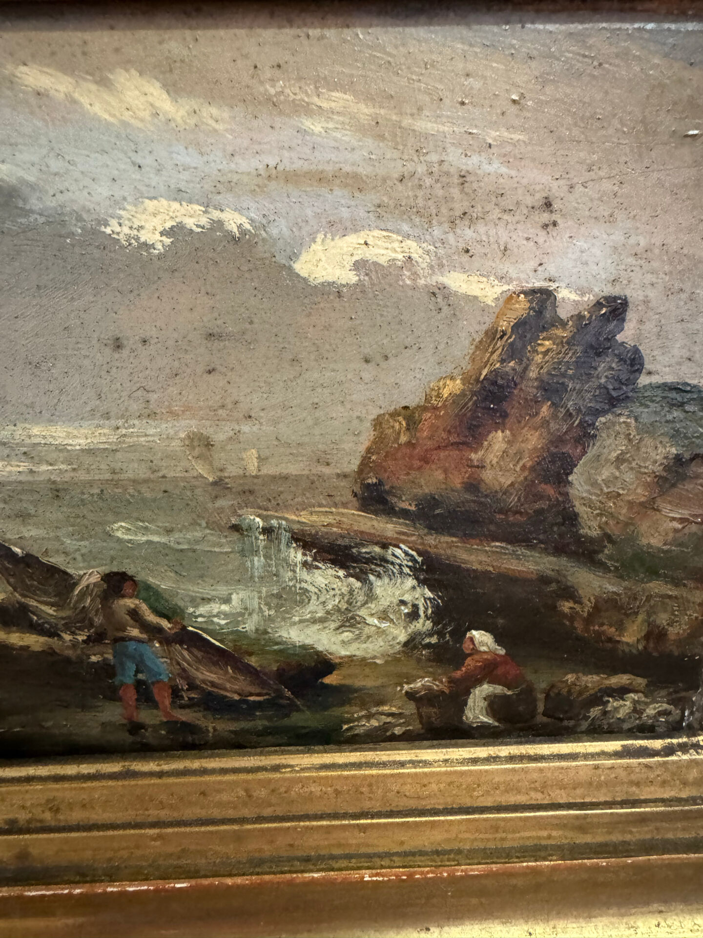 Oil on wood 19th century