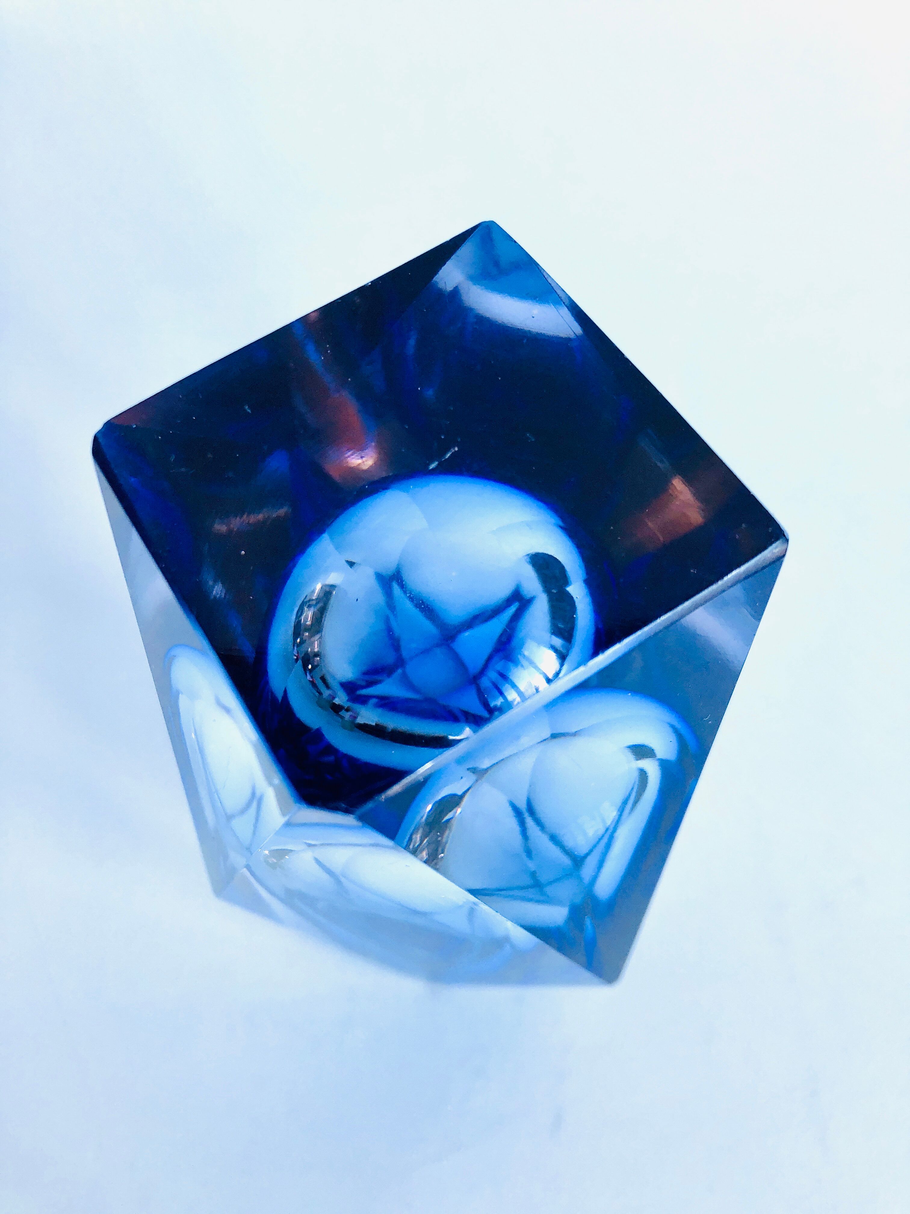 Vase Sommerso Murano design Luigi Mandruzzato, 60s