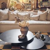 Coffee Table Beside 64 – Black Thermo-lacquered Metal - Holiday Home