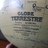 Ancient Light Earth Globe by Girard, Barrère and Thomas