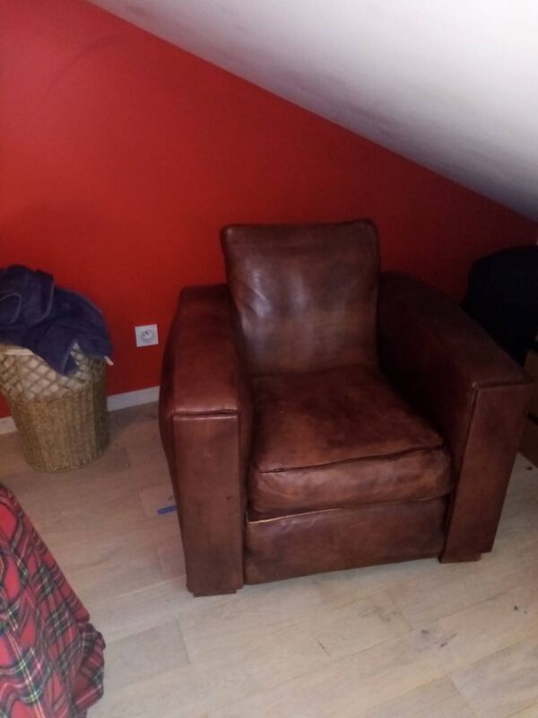 Fauteuil club carre