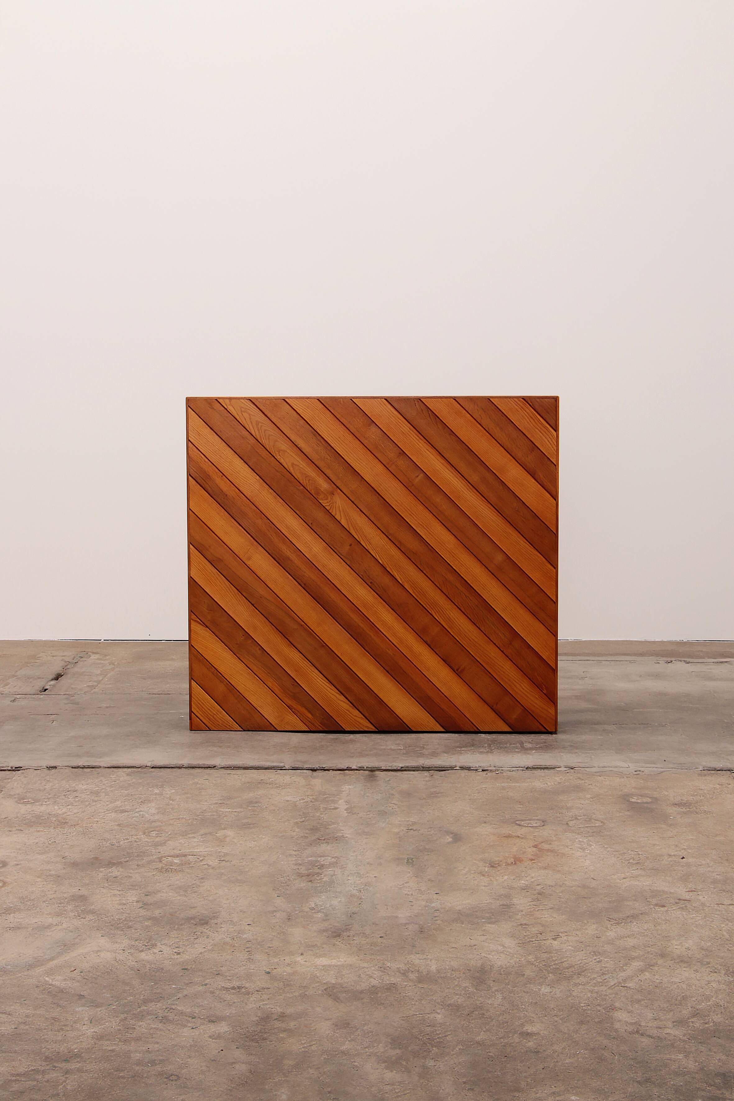 Modular beech set of two room dividers with benches, 1970 Italy