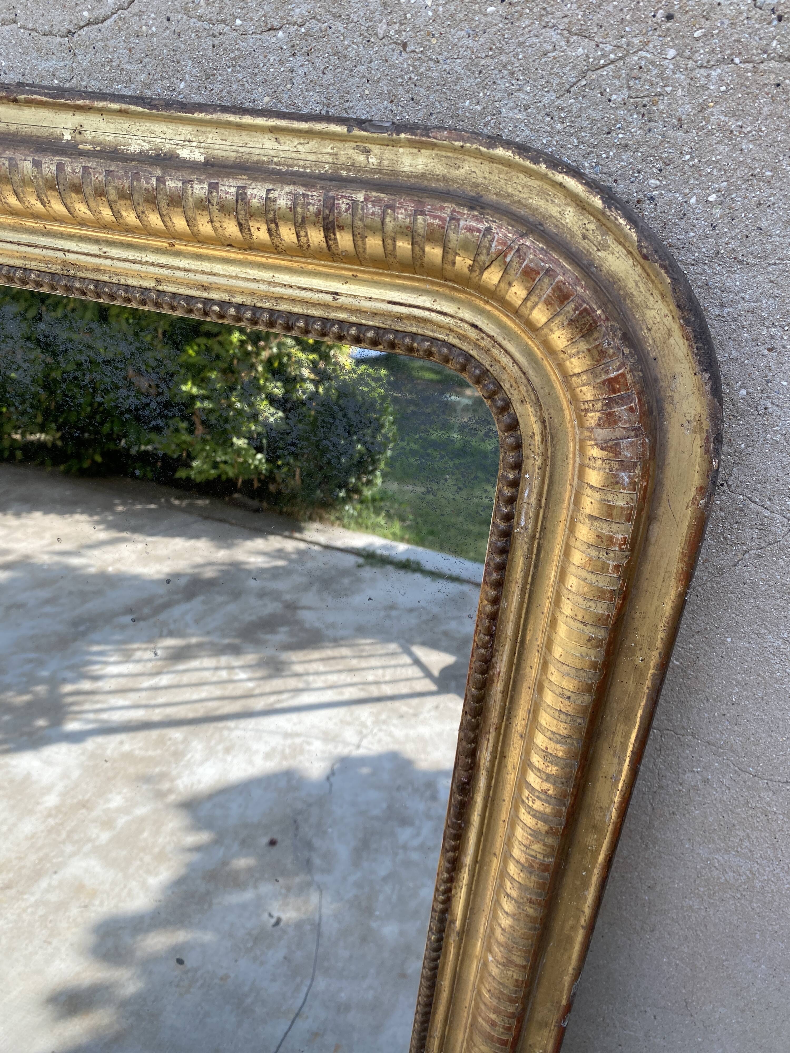 Miroir Louis Philippe doré 120x88