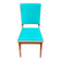 Scandinavian chair in solid oak and blue leather from the 1950s.