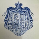 11 assiettes armoriées Gien, XIXème