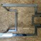 Old glass and chrome coffee table, 70