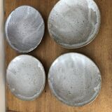 4 enamelled sandstone plates