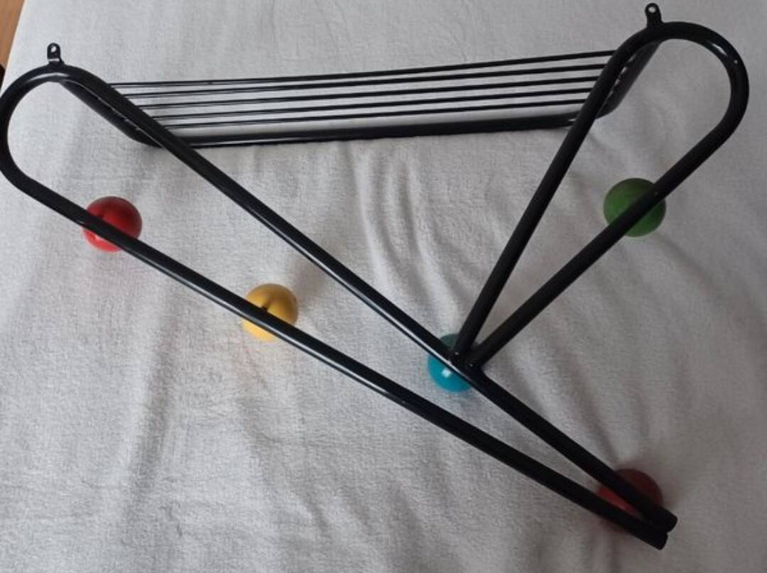 Vintage wall coat rack Roger Feraud 1958